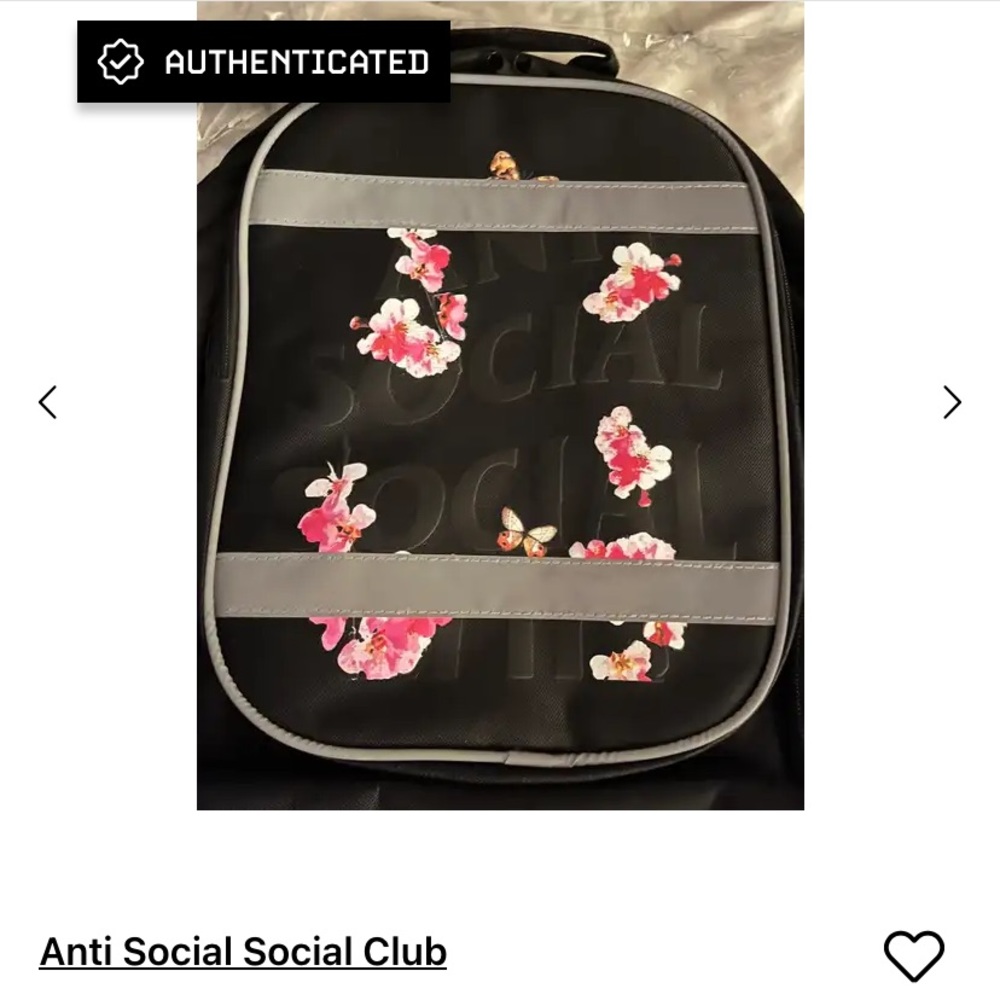Anti Social Social Club Flower Print Backpack